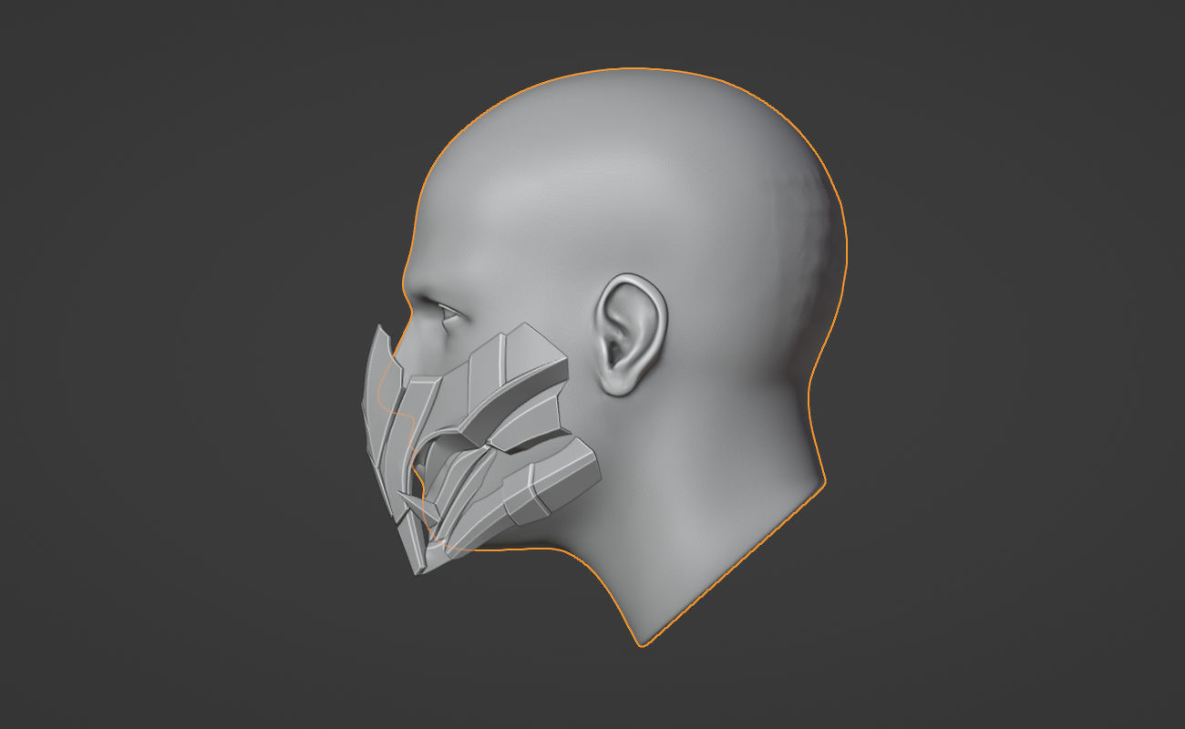 Reptile mask from Mortal Kombat X 3D print model_3