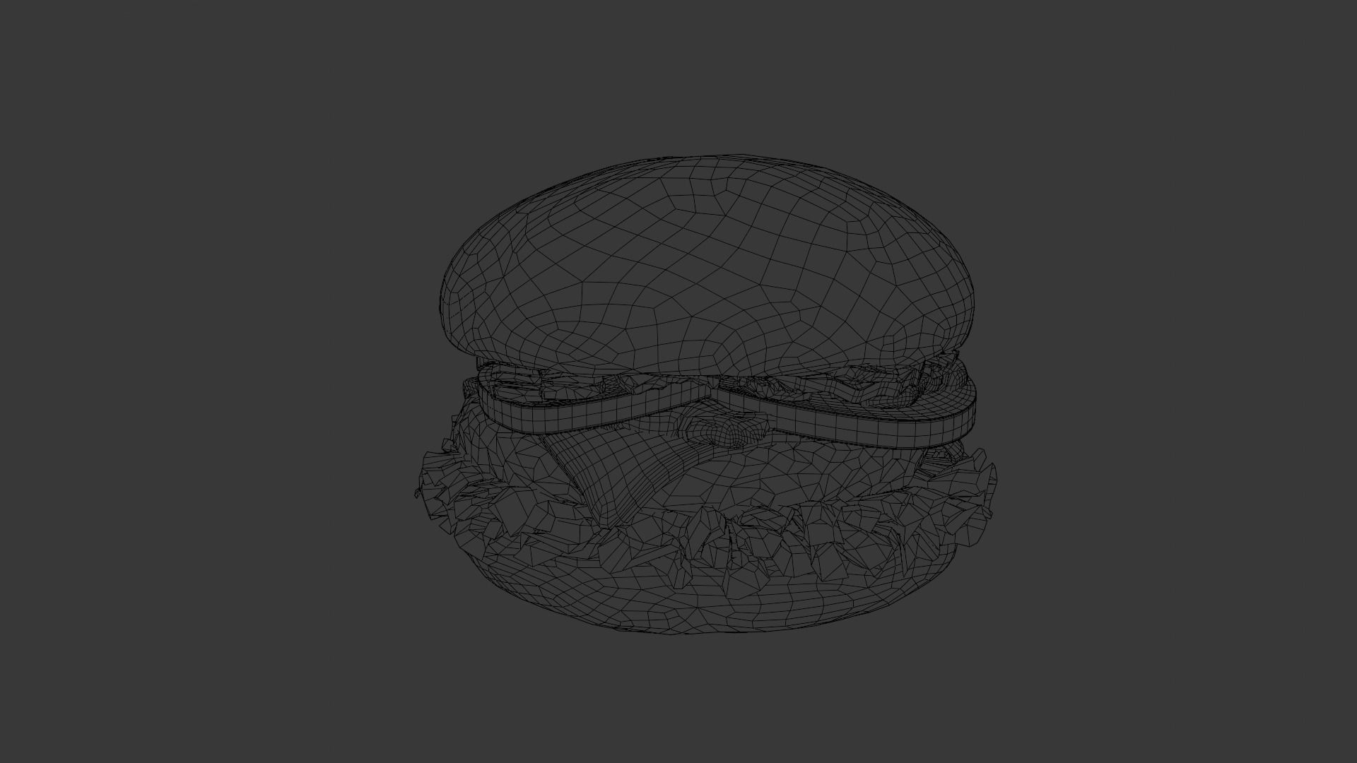 Cheeseburger 3D Model Low-poly 3D model_16