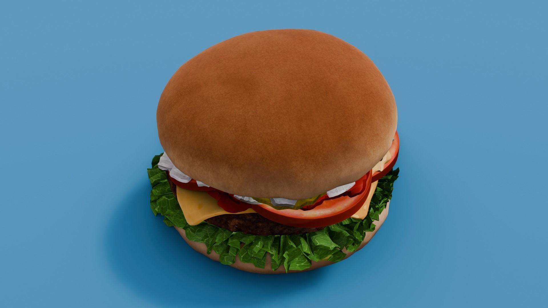 Cheeseburger 3D Model Low-poly 3D model_13