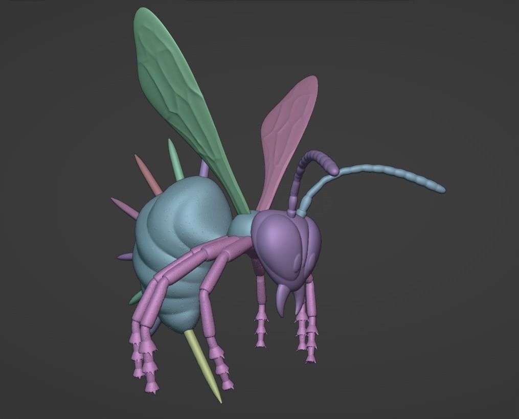 DKC2 King Zing 3D print model_4