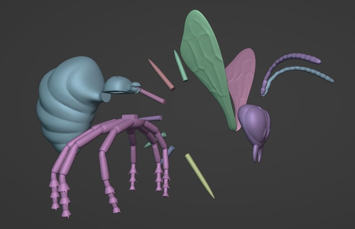 DKC2 King Zing 3D print model_2