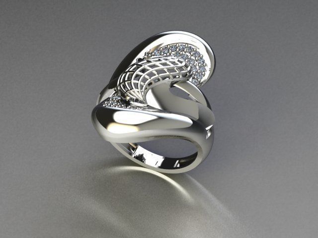 jewelry ring 3D print model_2