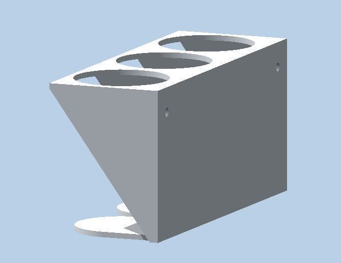Wall bracket for round Spice Containers 3D print model_2