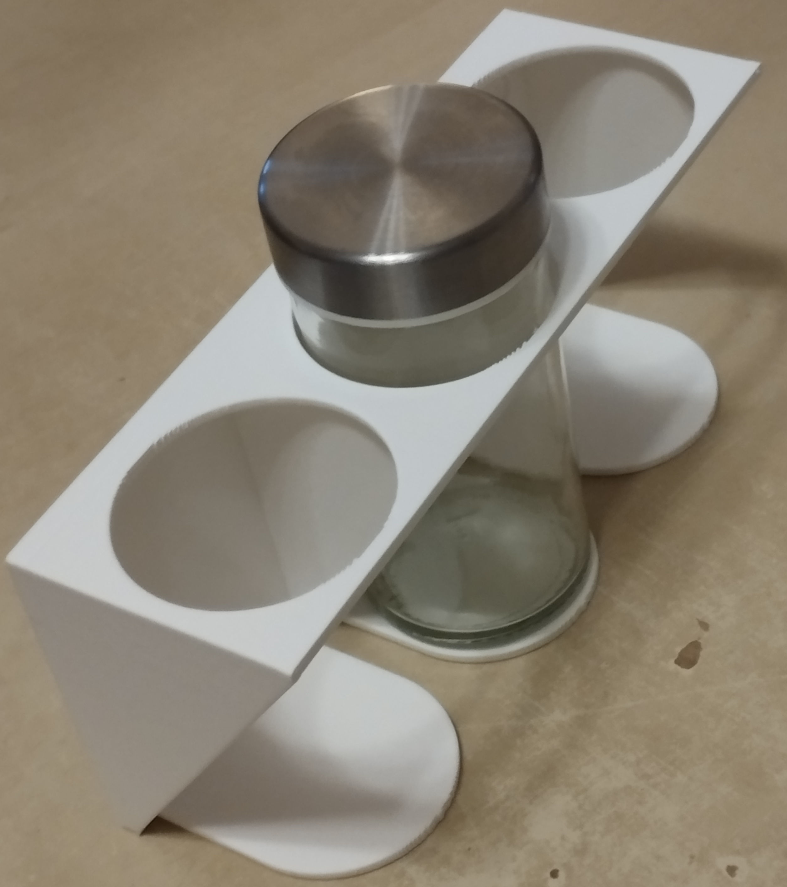 Wall bracket for round Spice Containers 3D print model_3