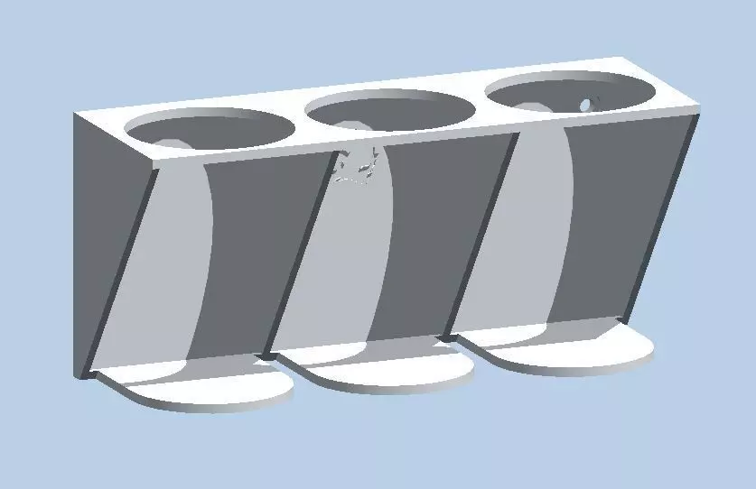 Wall bracket for round Spice Containers 3D print model_0