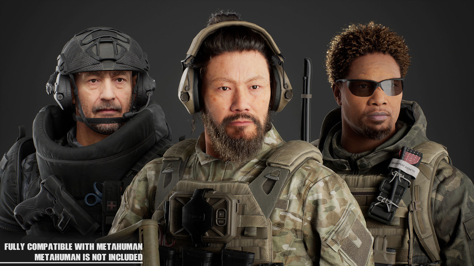 Modular Military Character Low-poly 3D model_14