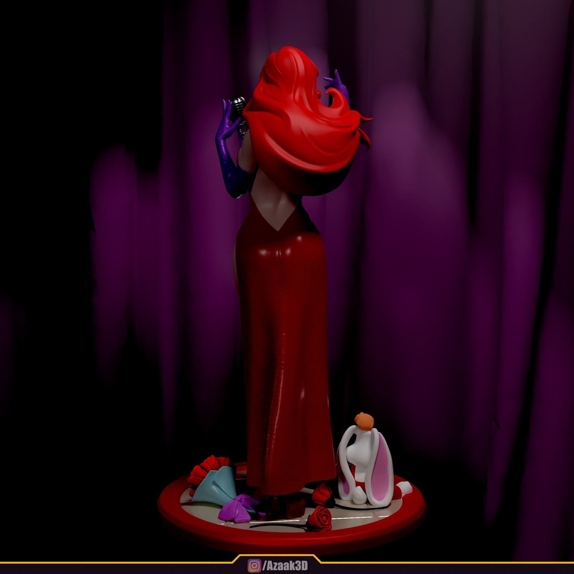 Jessica Rabbit Render Jessica Rabbit 3D model 3D printable | CGTrader