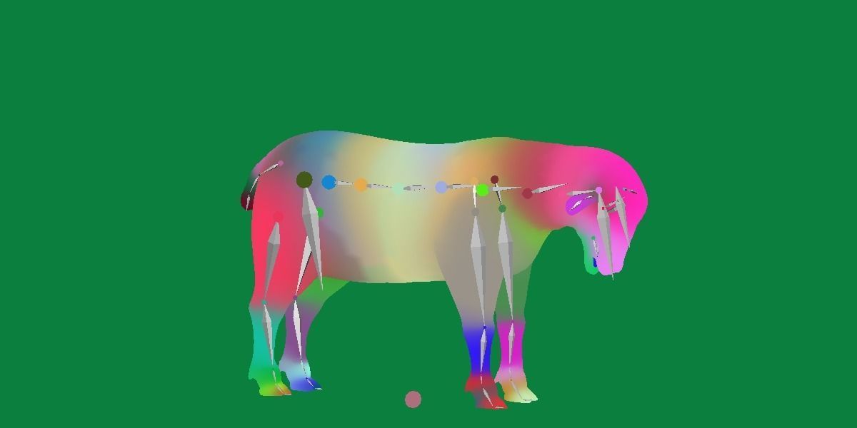 Columbia Sheep Low-poly 3D model_12