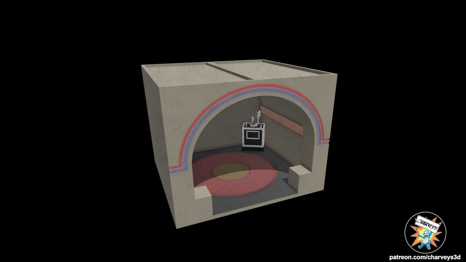 Star Wars Cantina Band Booth Diorama for action figures 3D print model_2