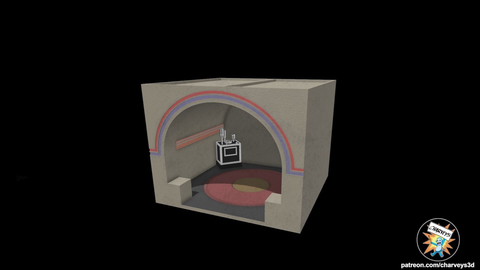 Star Wars Cantina Band Booth Diorama for action figures 3D print model_3