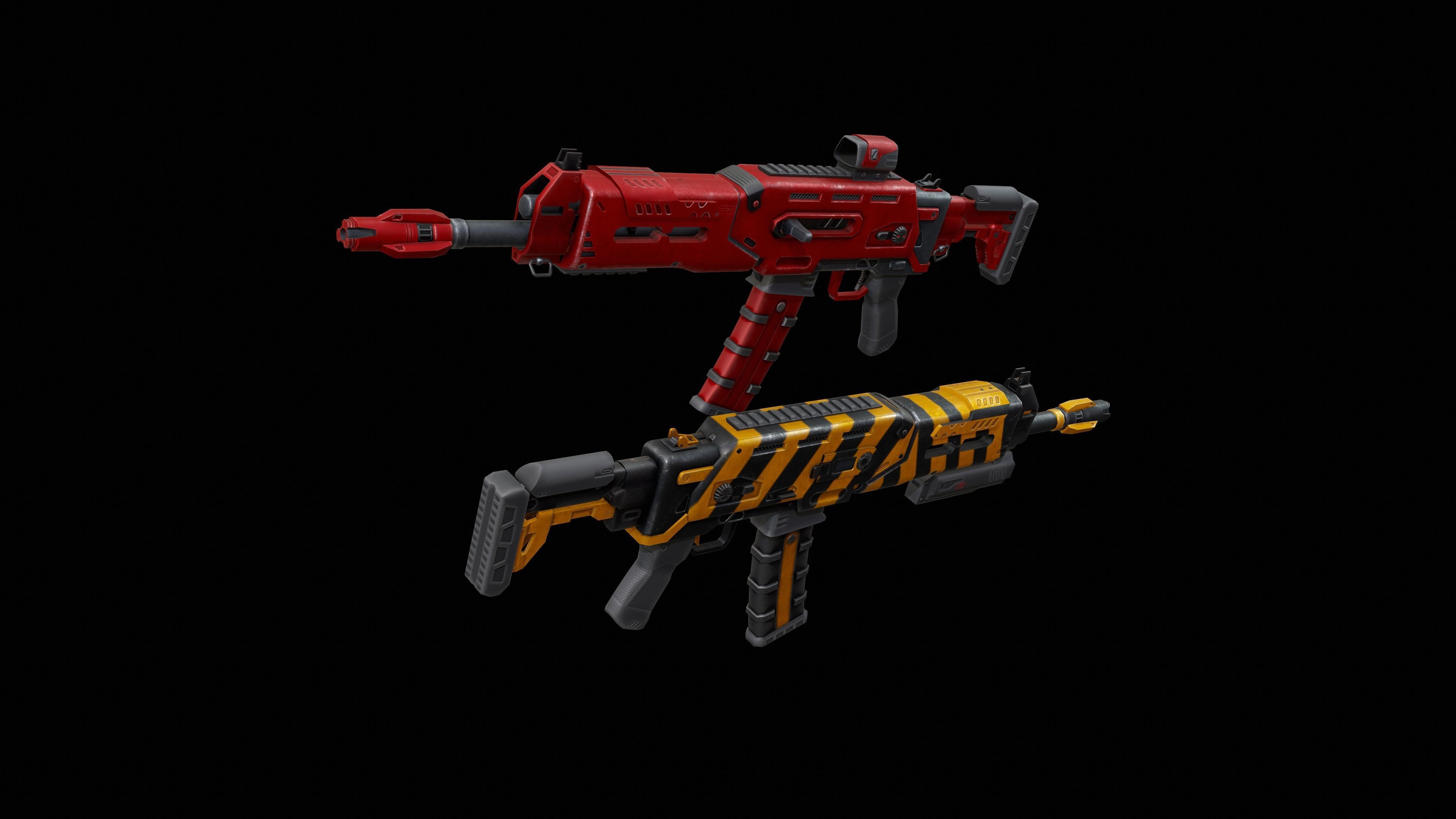 Sci-Fi Rifle - Minotaurus Low-poly 3D model_19