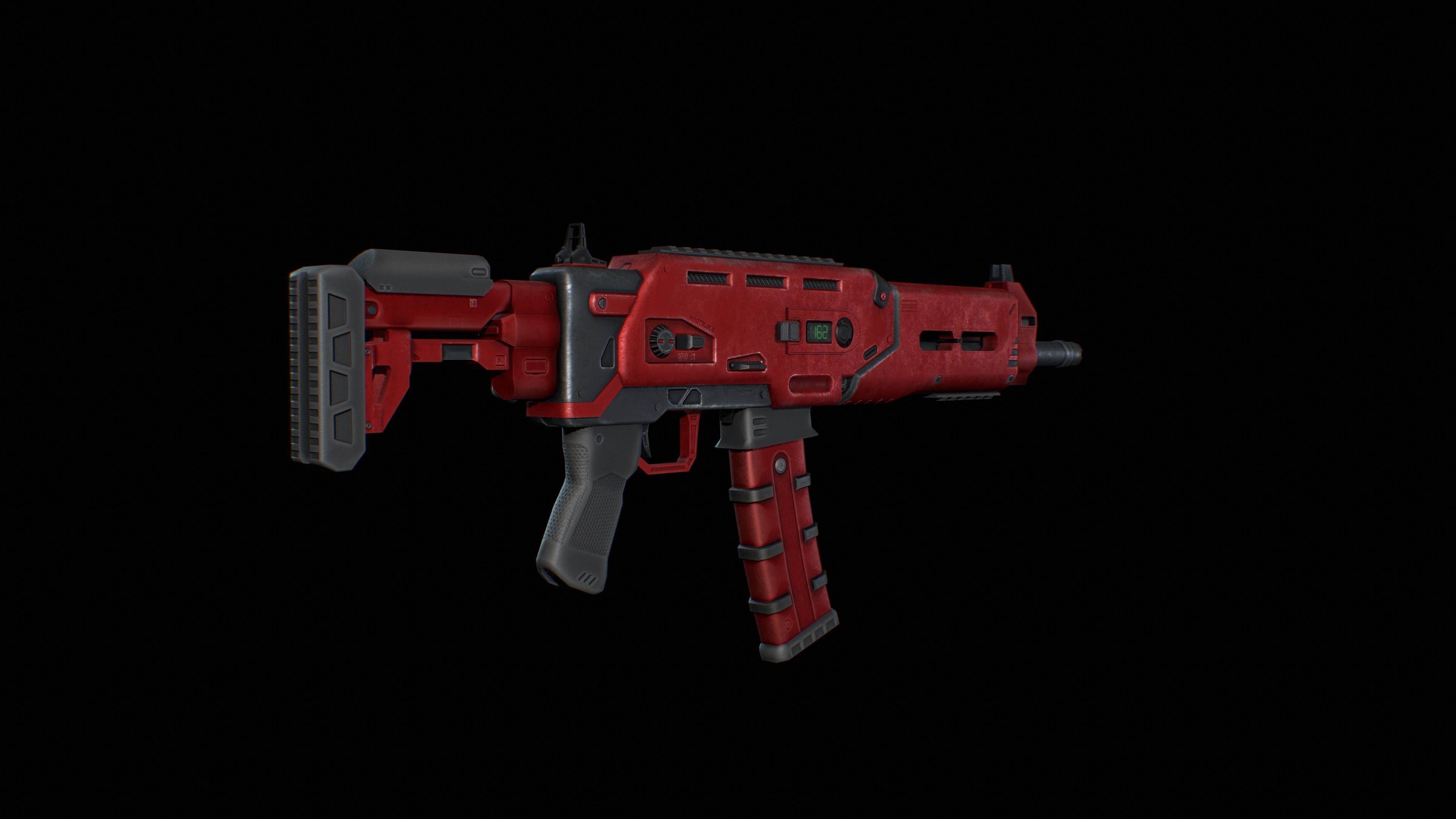 Sci-Fi Rifle - Minotaurus Low-poly 3D model_20