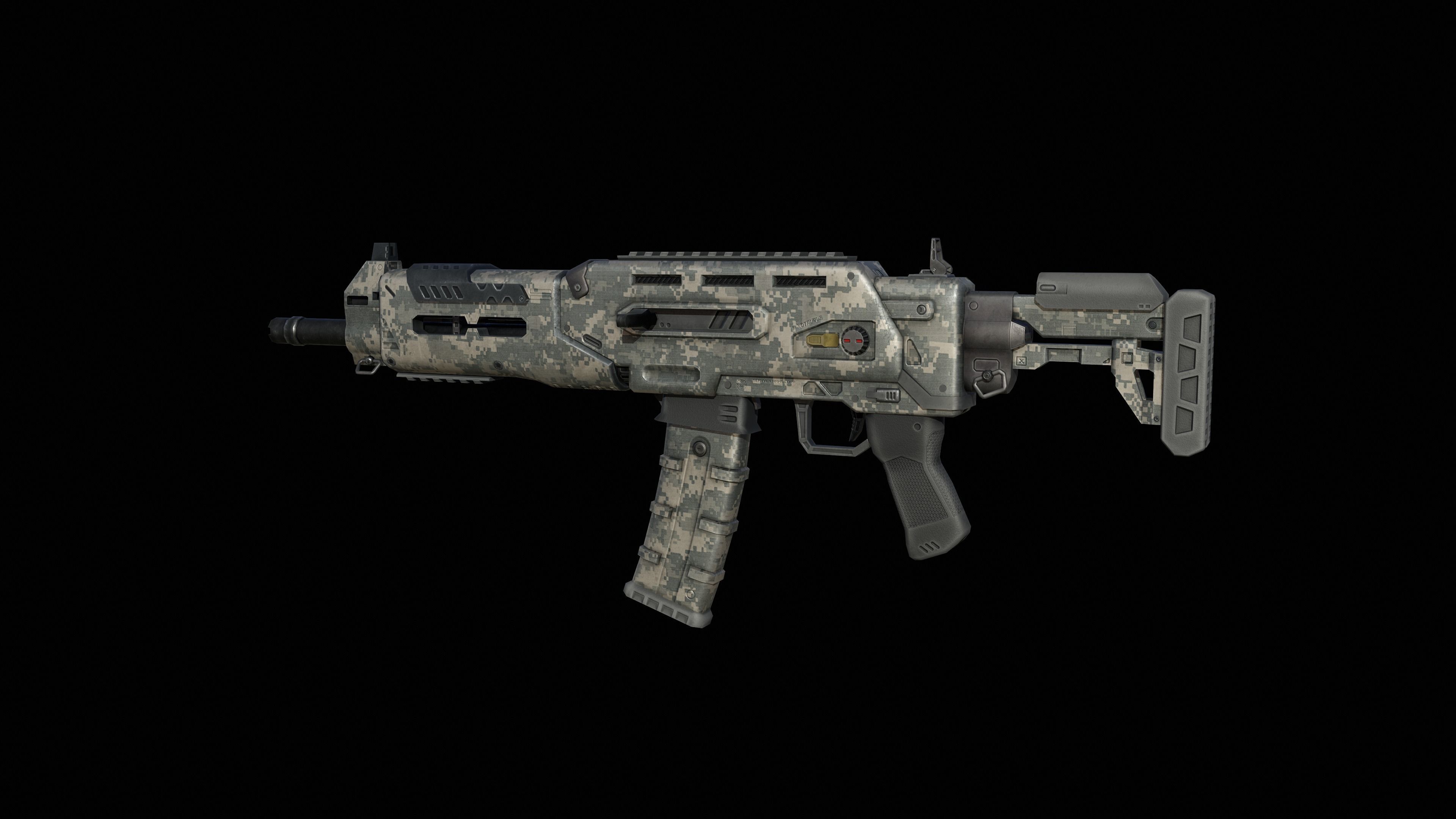 Sci-Fi Rifle - Minotaurus Low-poly 3D model_15