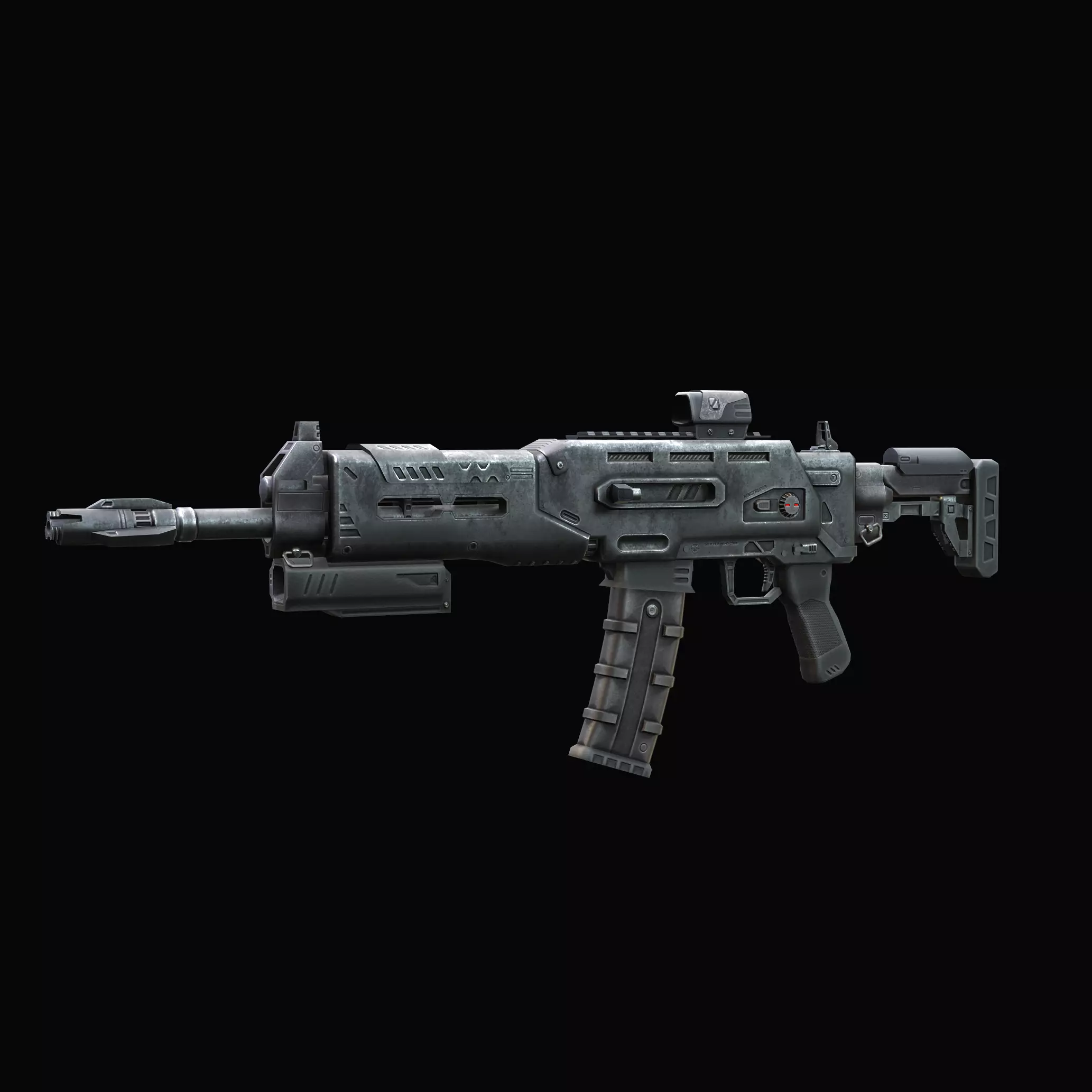 Sci-Fi Rifle - Minotaurus Low-poly 3D model_0