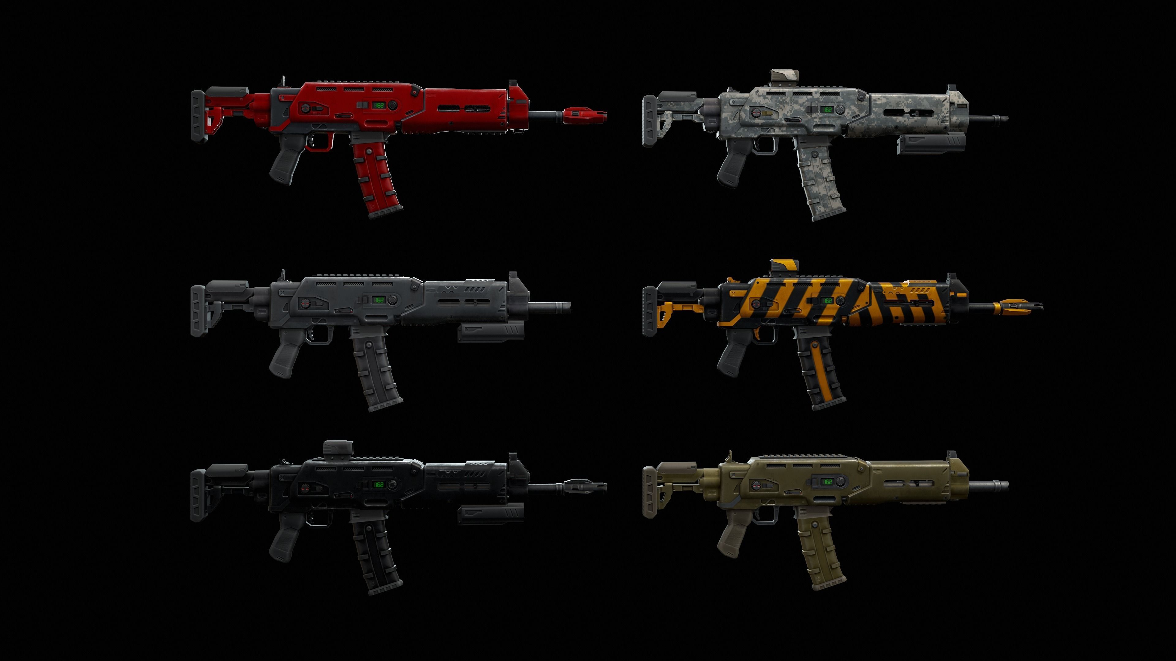 Sci-Fi Rifle - Minotaurus Low-poly 3D model_2