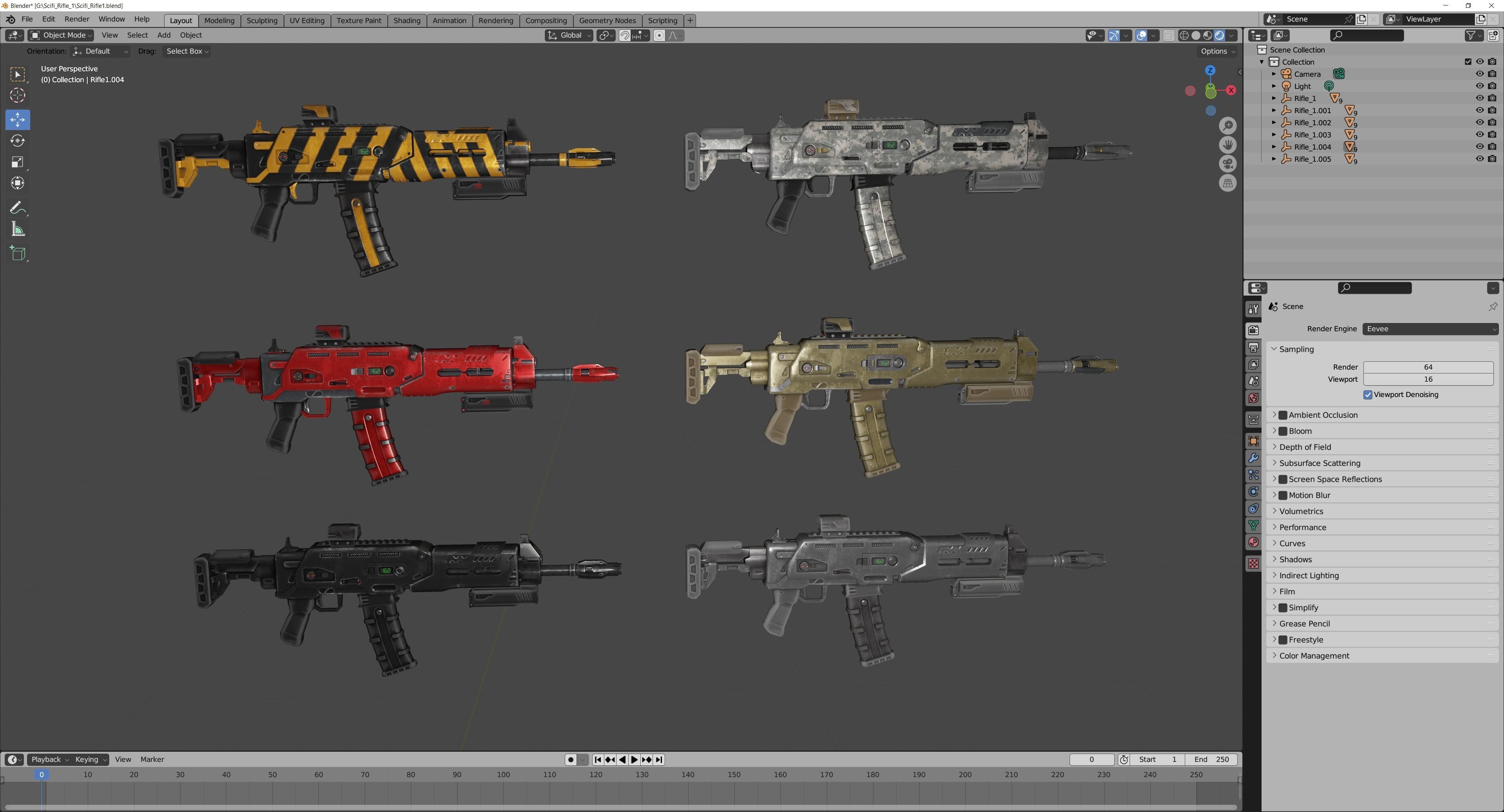 Sci-Fi Rifle - Minotaurus Low-poly 3D model_8