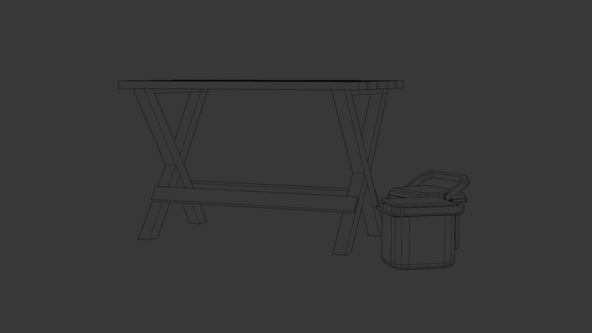 Camping Table 3D model_2