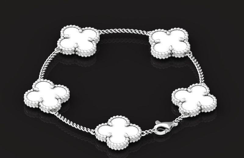five-flower bracelet Van Cleef 1234 3D print model_20