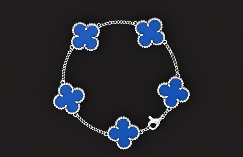 five-flower bracelet Van Cleef 1234 3D print model_21