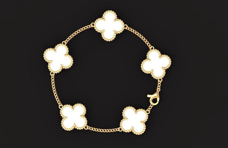 five-flower bracelet Van Cleef 1234 3D print model_31