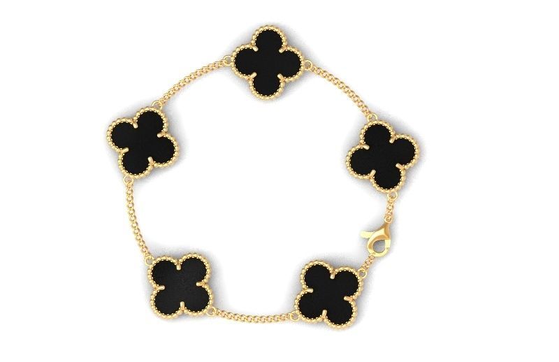 five-flower bracelet Van Cleef 1234 3D print model_16
