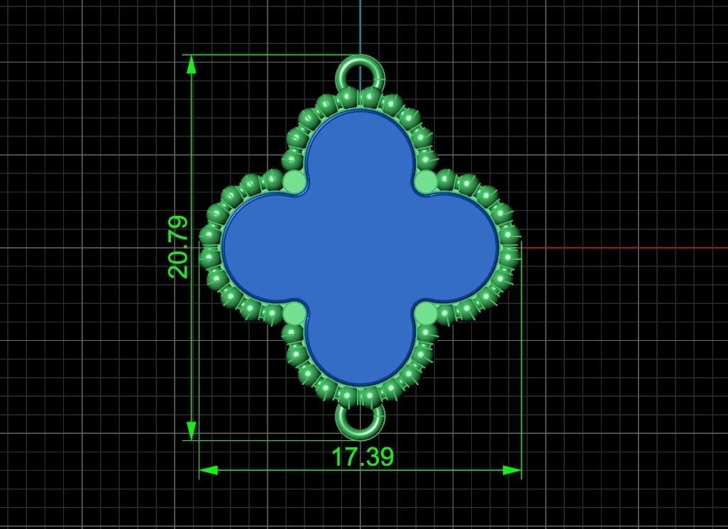 five-flower bracelet Van Cleef 1234 3D print model_6