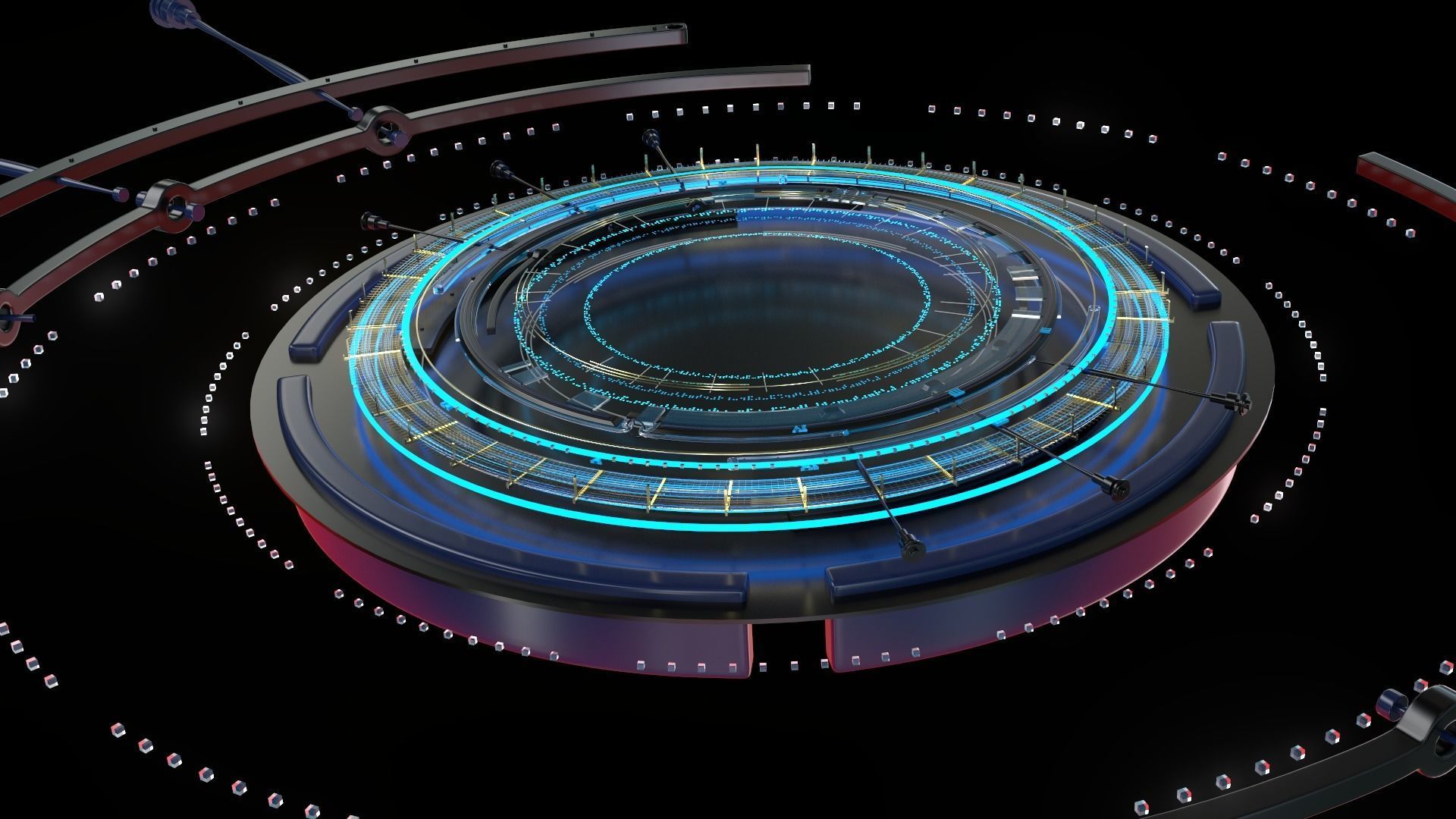 SCIFI GEARMAX STAGE 3D SET 3D model_8