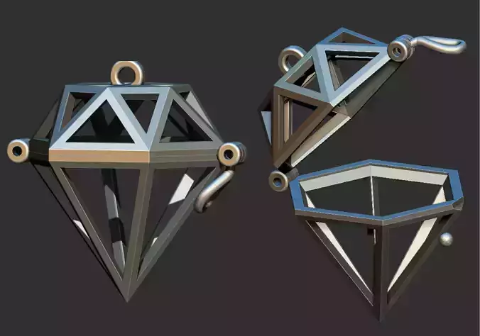 Diamond Box pendant
