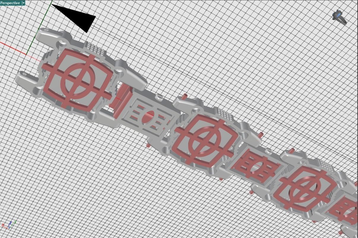 Bracelet with the crown of the Russian-Empire 3D print model_7