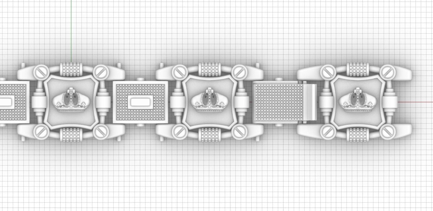 Bracelet with the crown of the Russian-Empire 3D print model_6