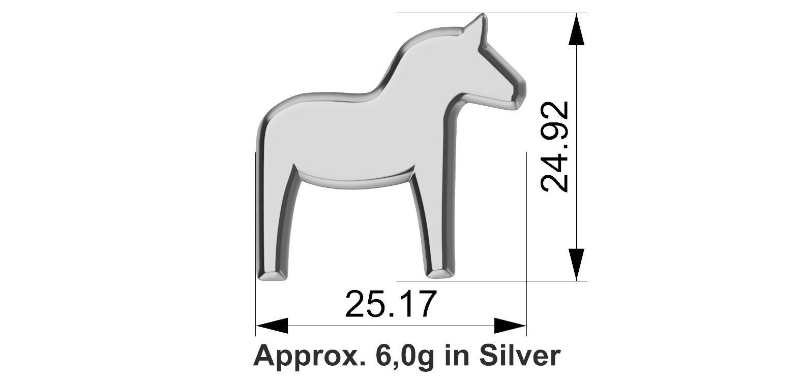 Dala Horse - Dalahast  3D print model_3