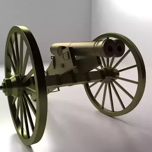 Double Barreled Cannon 3D model