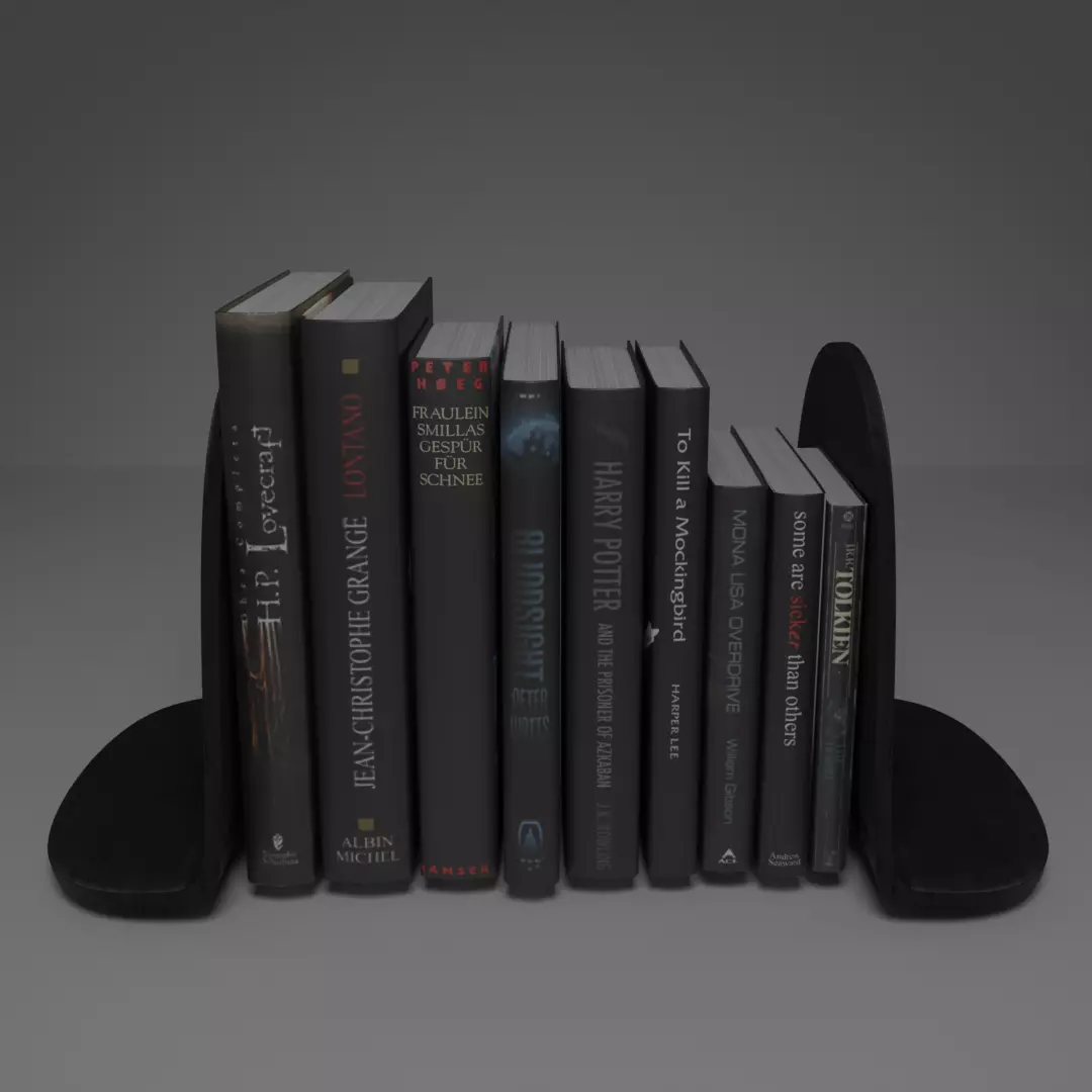 Customizable Book Collection  3D model_0