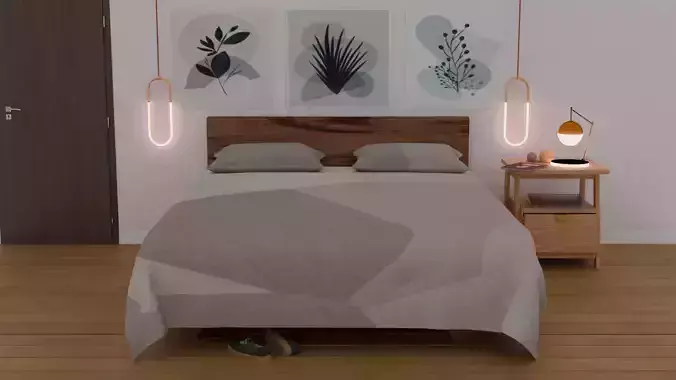 Modern Bed Free Free 3D model
