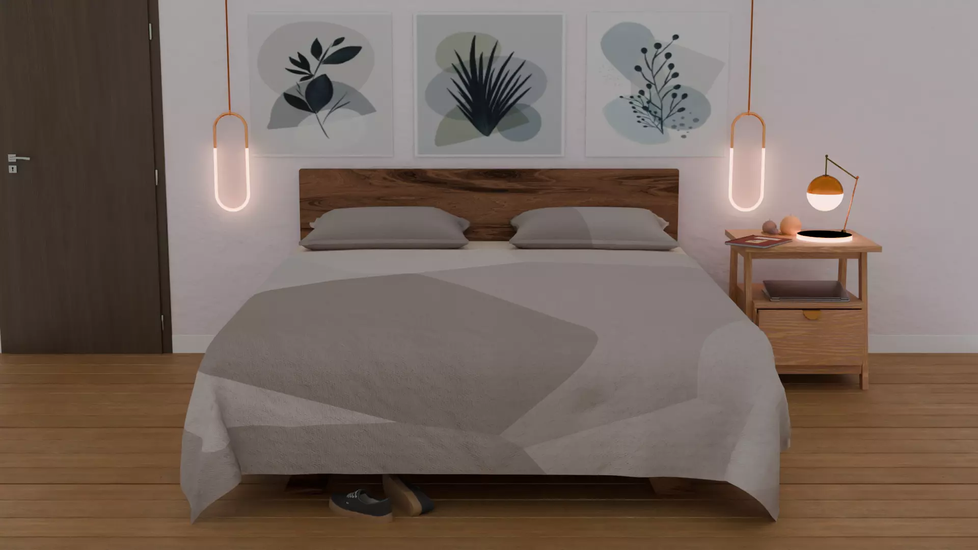 Modern Bed Free Free 3D model