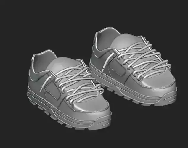 Stylized urban sneakers 3D model