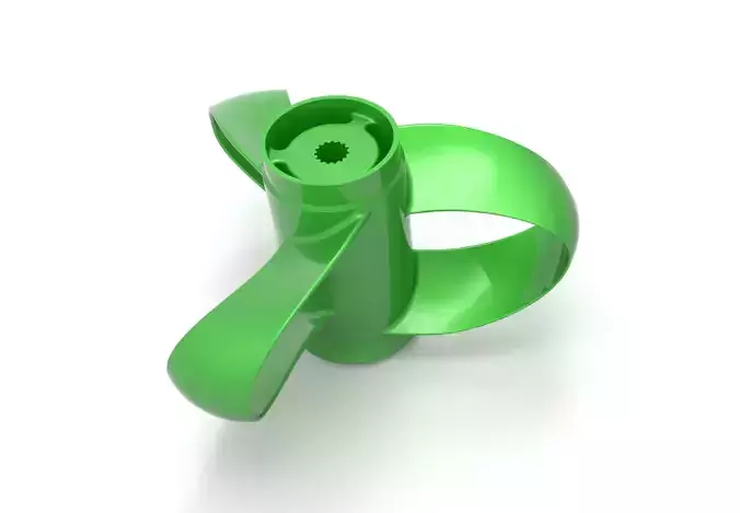 Toroidal boat propeller - 3 blades