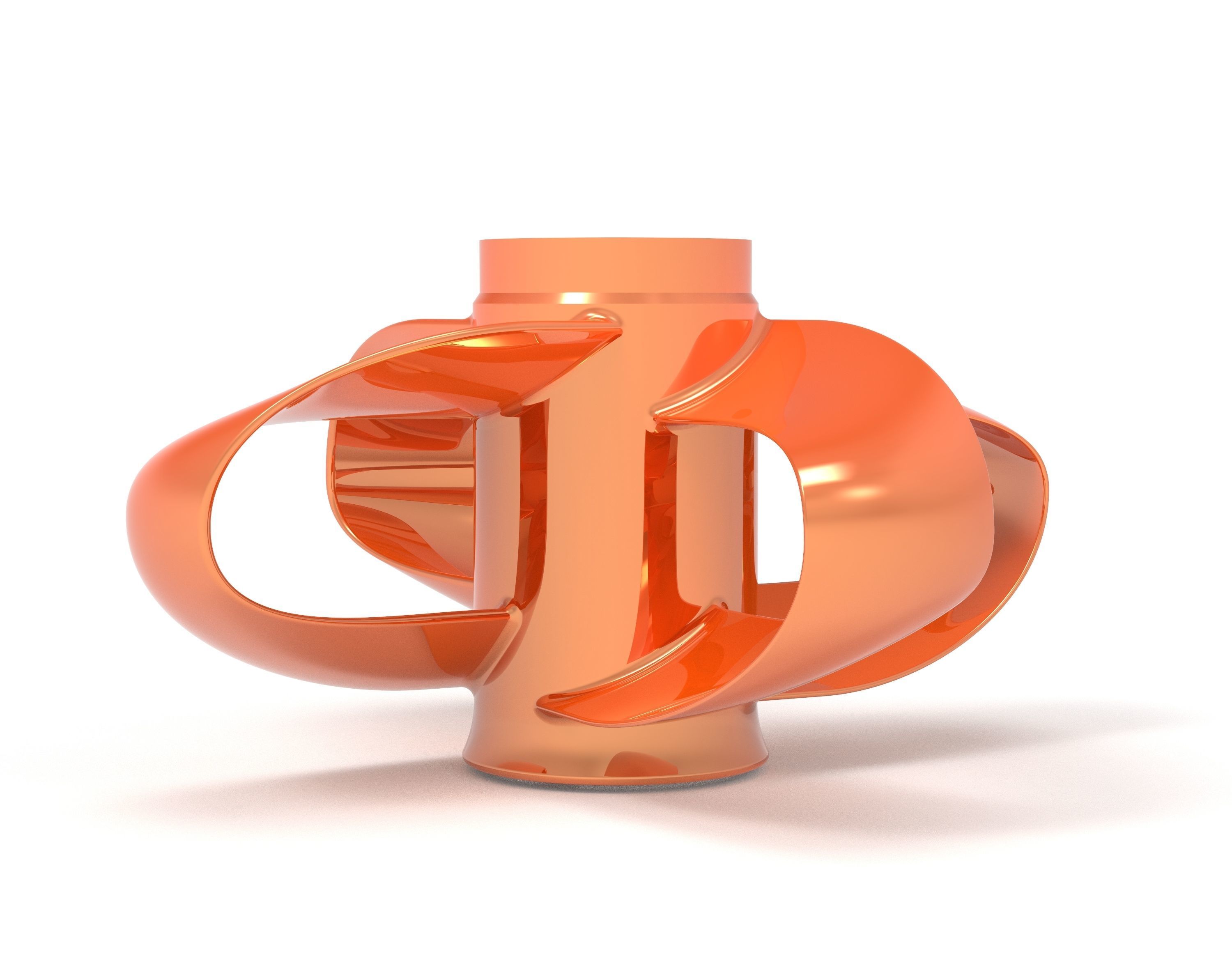 Toroidal boat propeller - 4 blades 3D print model_1