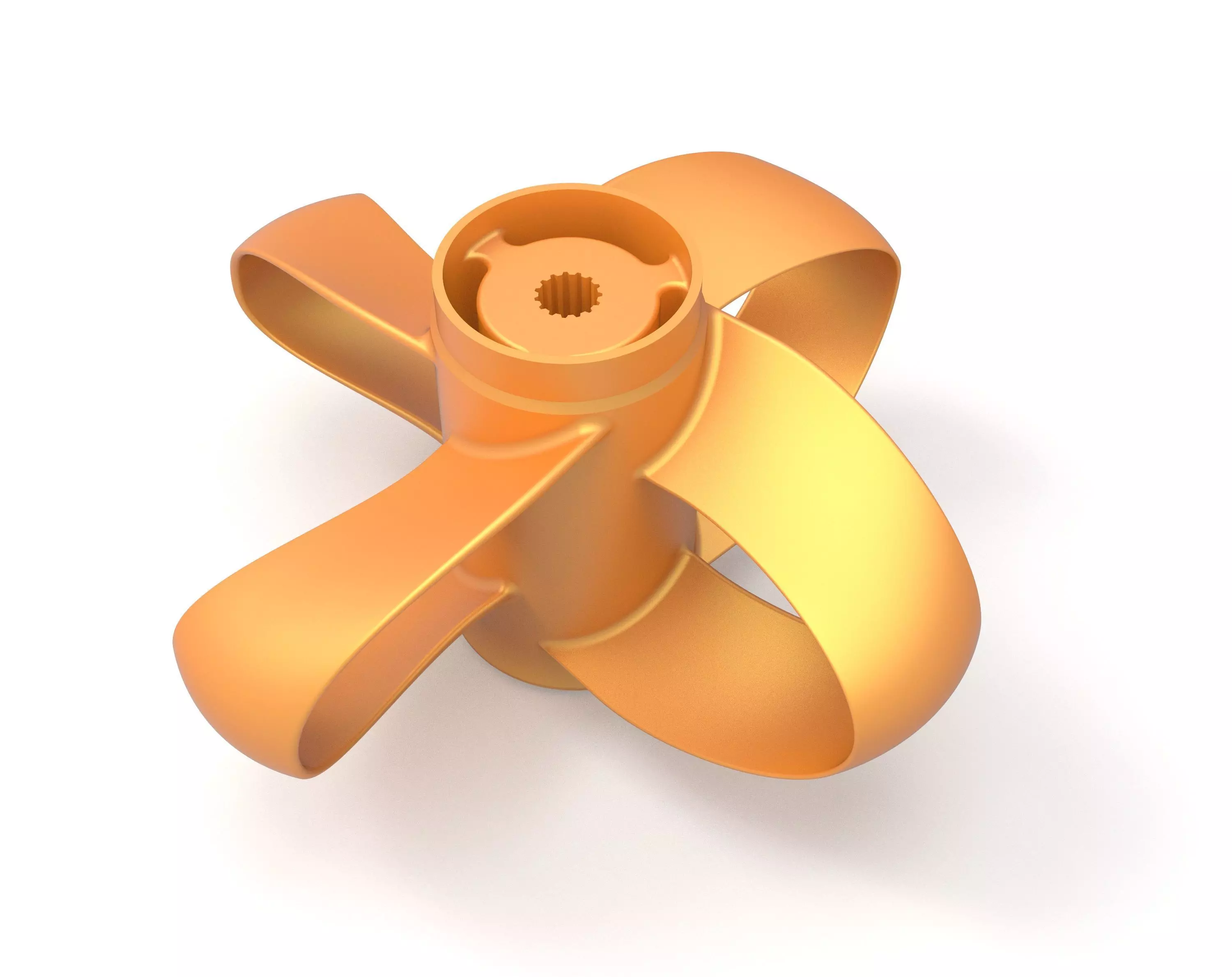 Toroidal boat propeller - 4 blades 3D print model_0