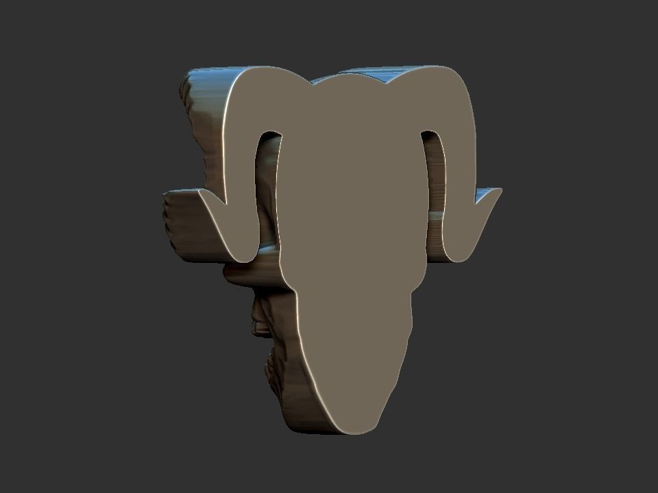 Horned Skull 3D print model_7