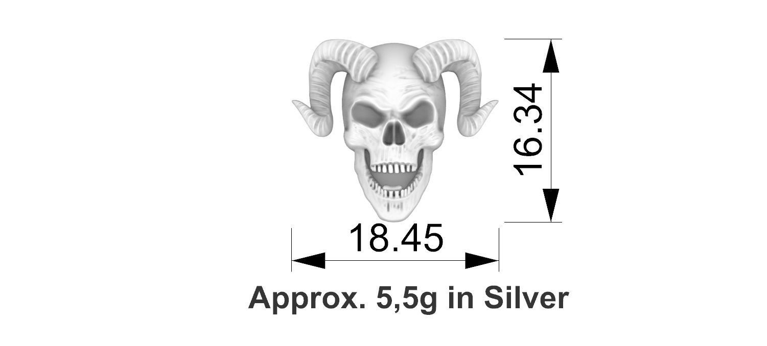 Horned Skull 3D print model_3