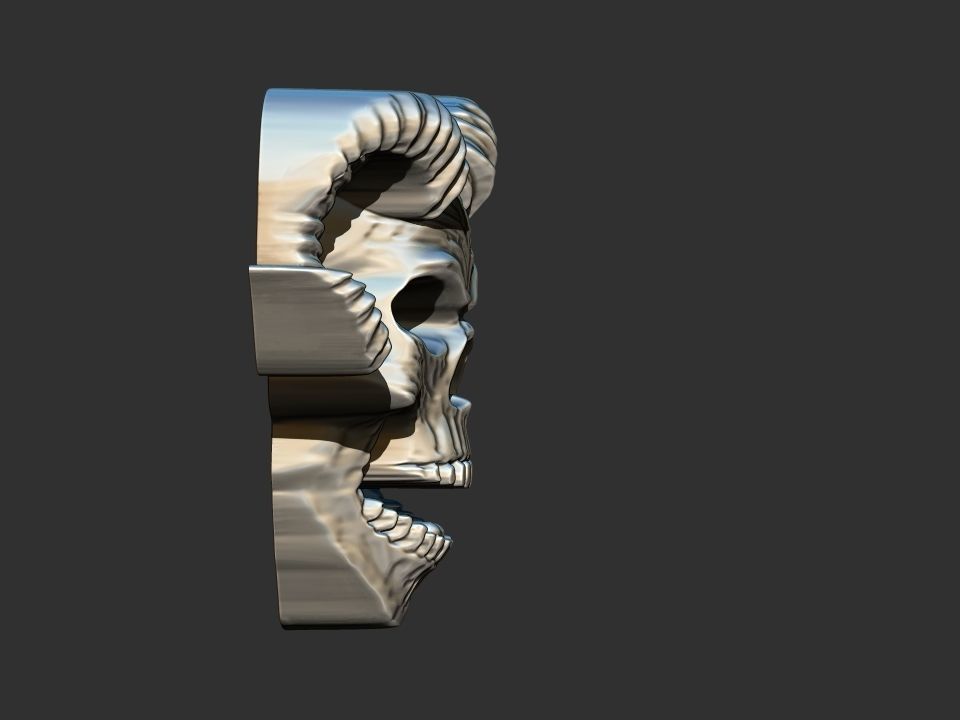 Horned Skull 3D print model_4