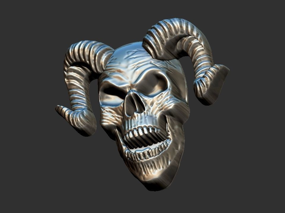 Horned Skull 3D print model_11