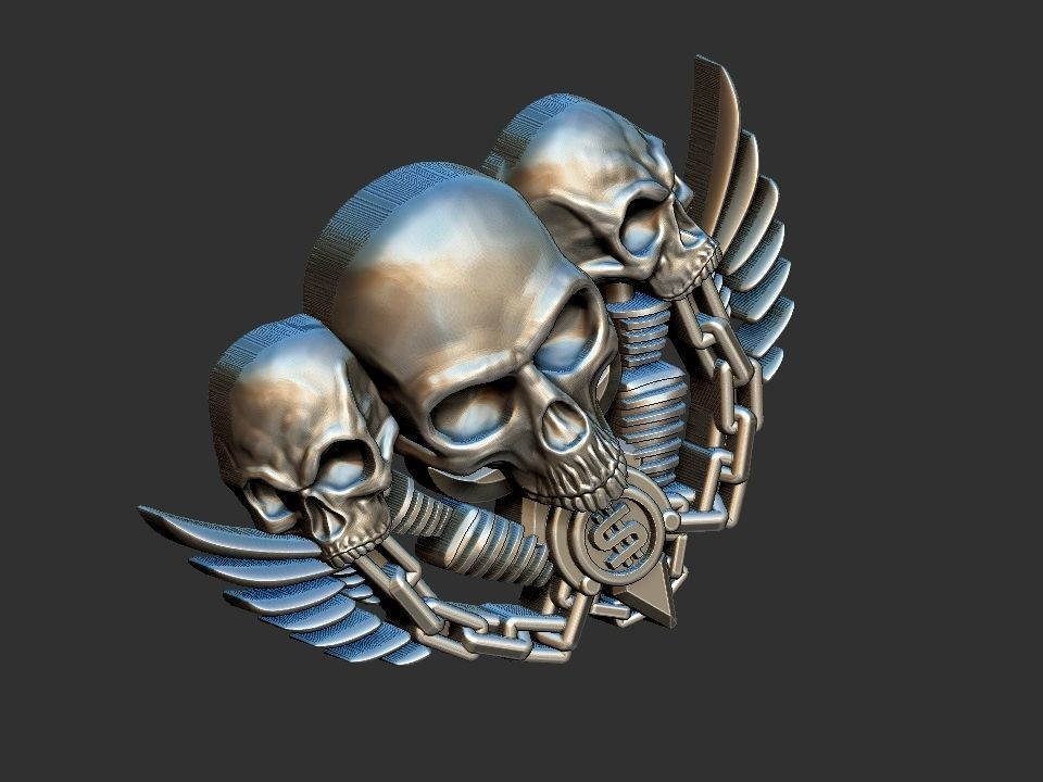 Motorcycle Skull - Motor 3D print model_10