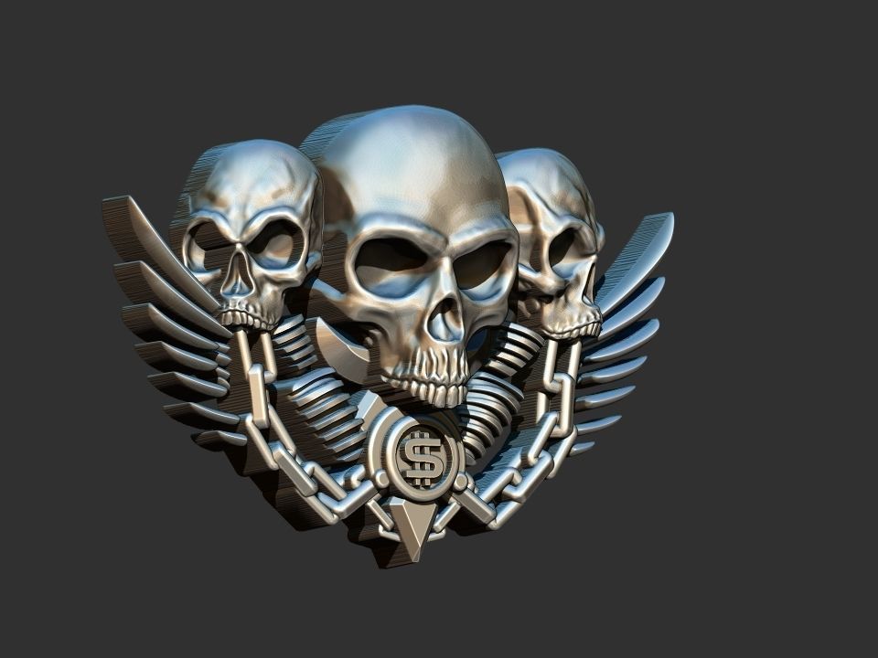 Motorcycle Skull - Motor 3D print model_1