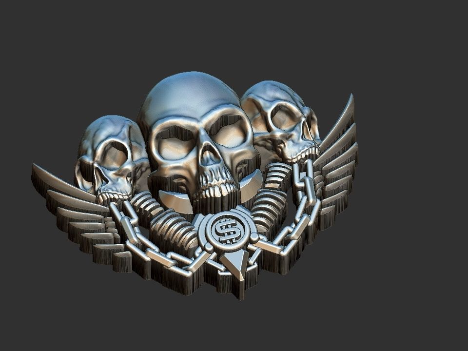 Motorcycle Skull - Motor 3D print model_8