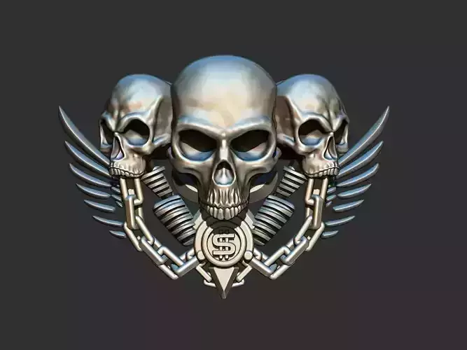 Motorcycle Skull - Motor 3D print model