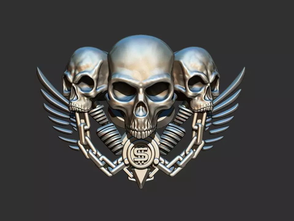 Motorcycle Skull - Motor 3D print model_0