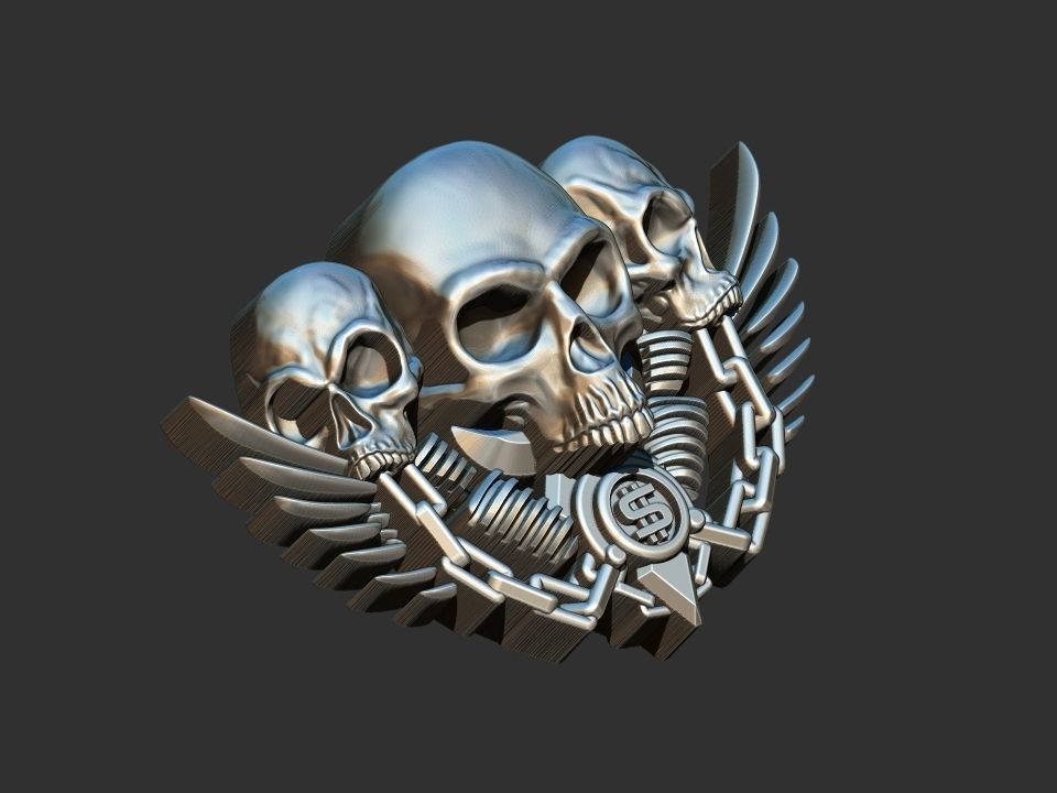 Motorcycle Skull - Motor 3D print model_9