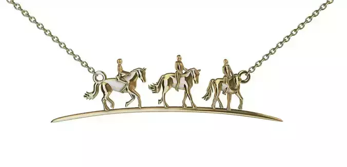 Horseback Riding Pendant - Cavalgada 3D print model